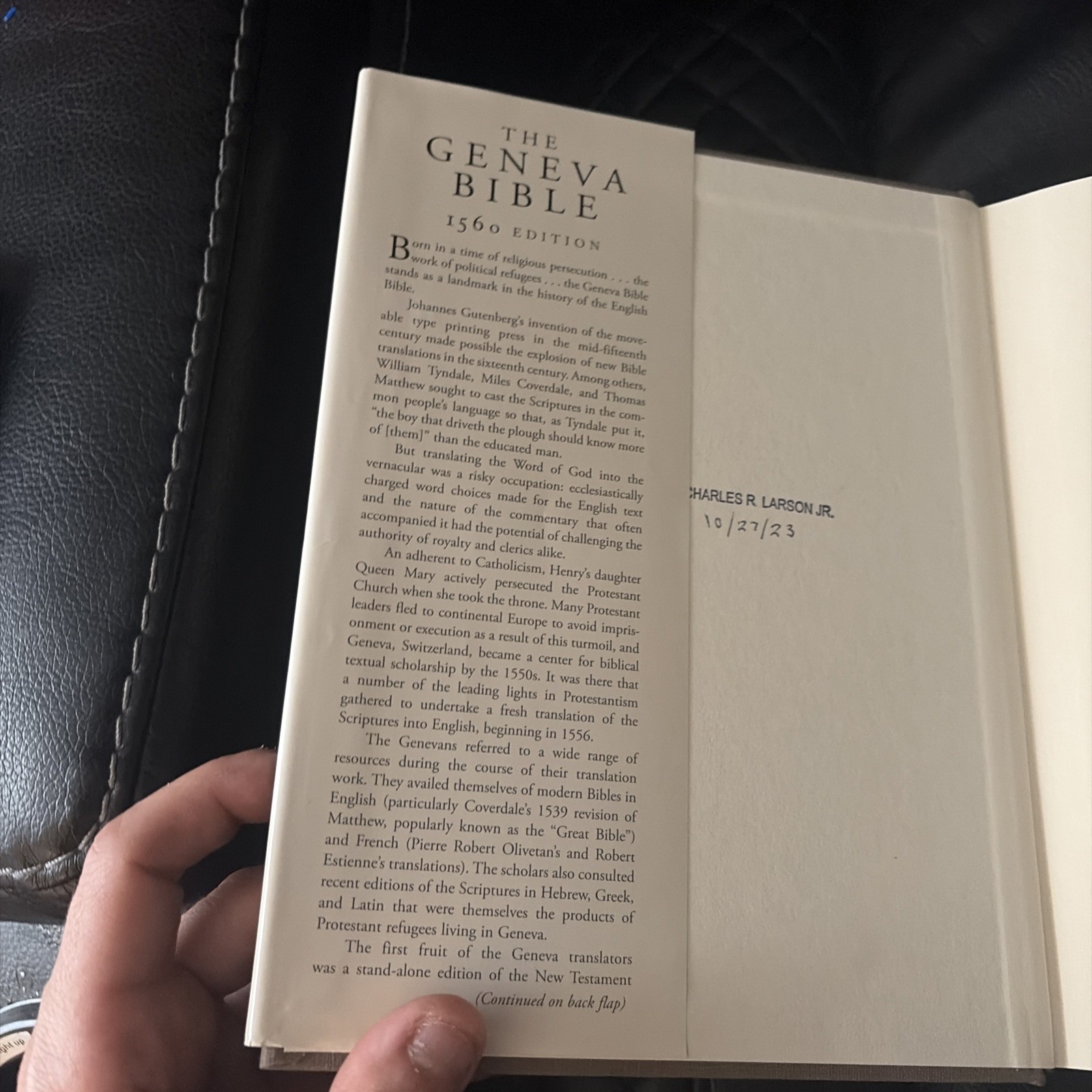 The Geneva Bible: 1560 Edition by Hendrickson Bibles – Hardcover – 12th printing