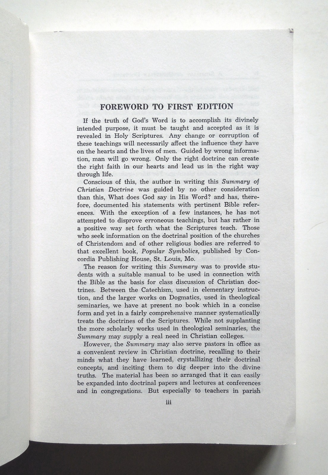 A Summary of Christian Doctrine – Edward W.A. Koehler, sc, Concordia Pub. House