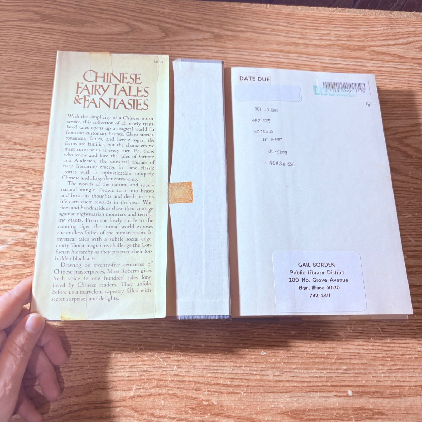 Chinese Fairy Tales And Fantasies Hardcover Book Moss Roberts