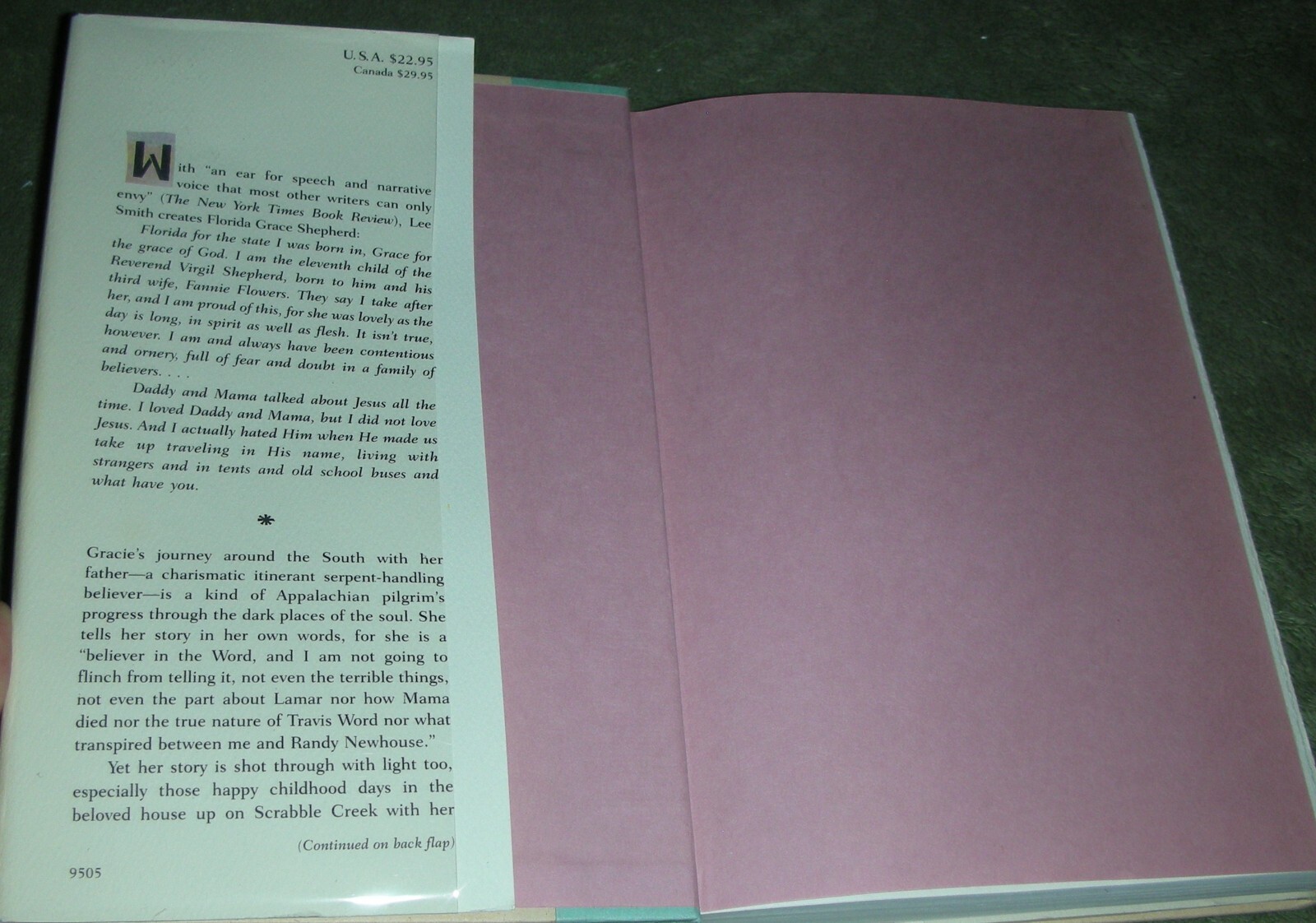 SIGNED ~ SAVING GRACE by Smith, Lee 1995 HC/DJ ~ 1st Edition 1st Print + Cover