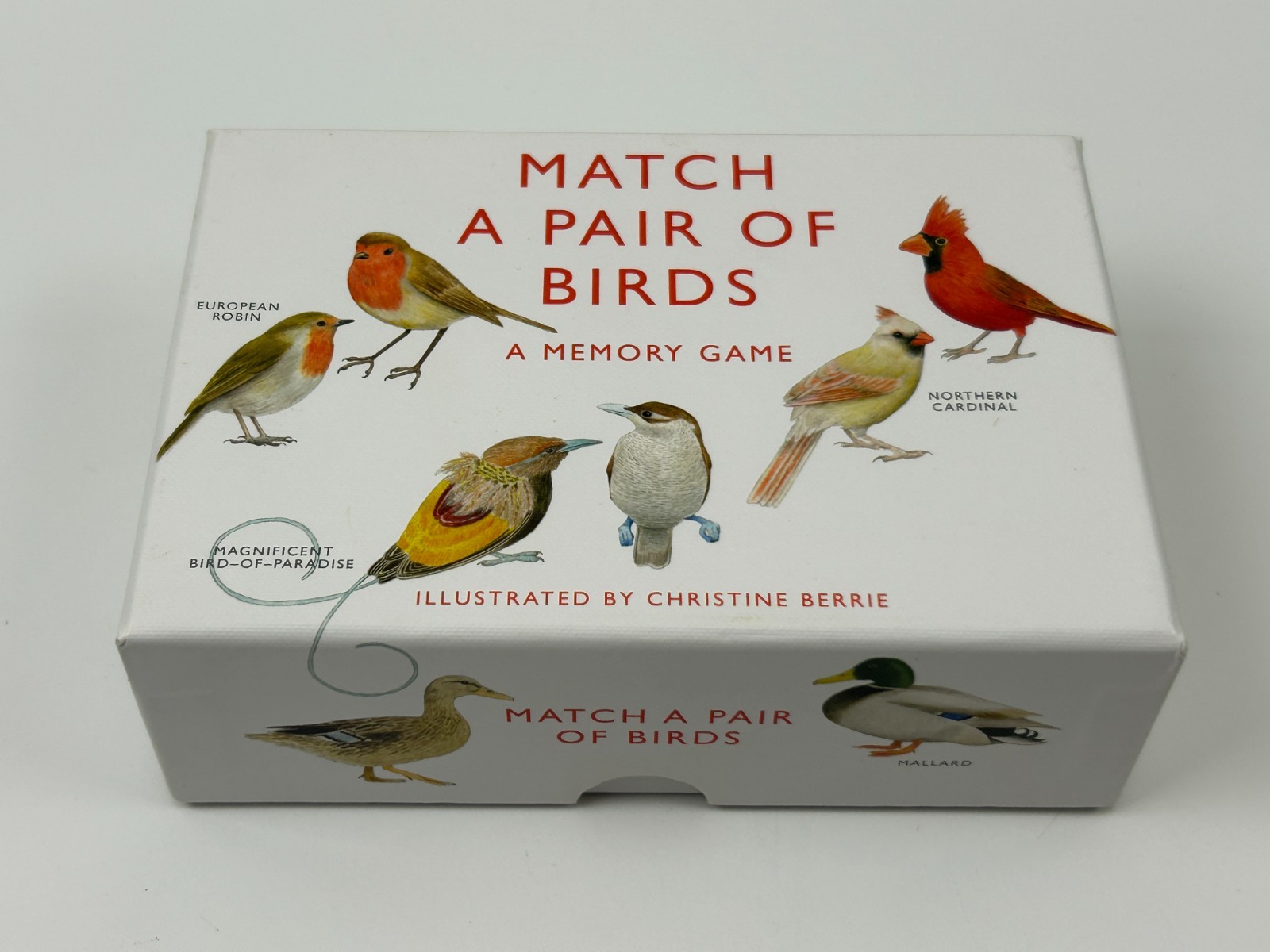 Match a Pair of Birds Memory Game Christine Berrie Illustrated Art Ornithology