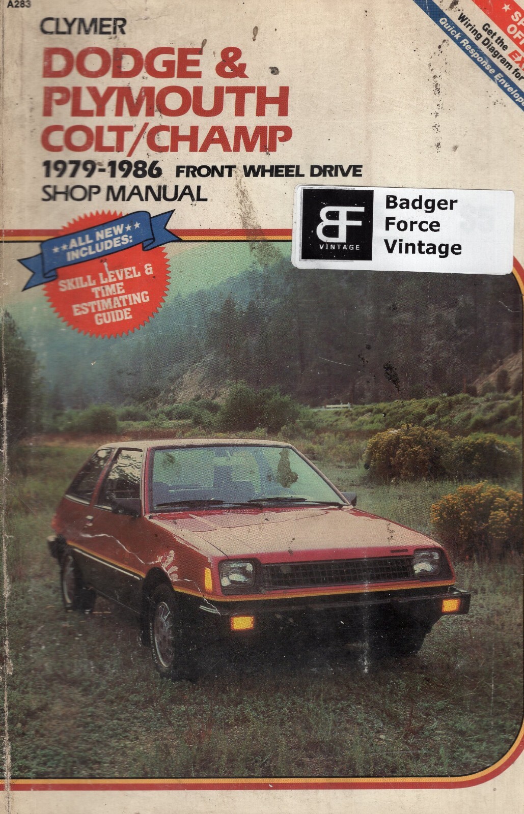 Clymer Shop Manual Dodge Colt and Plymouth Champ FWD 1997-1986 A283 MN981