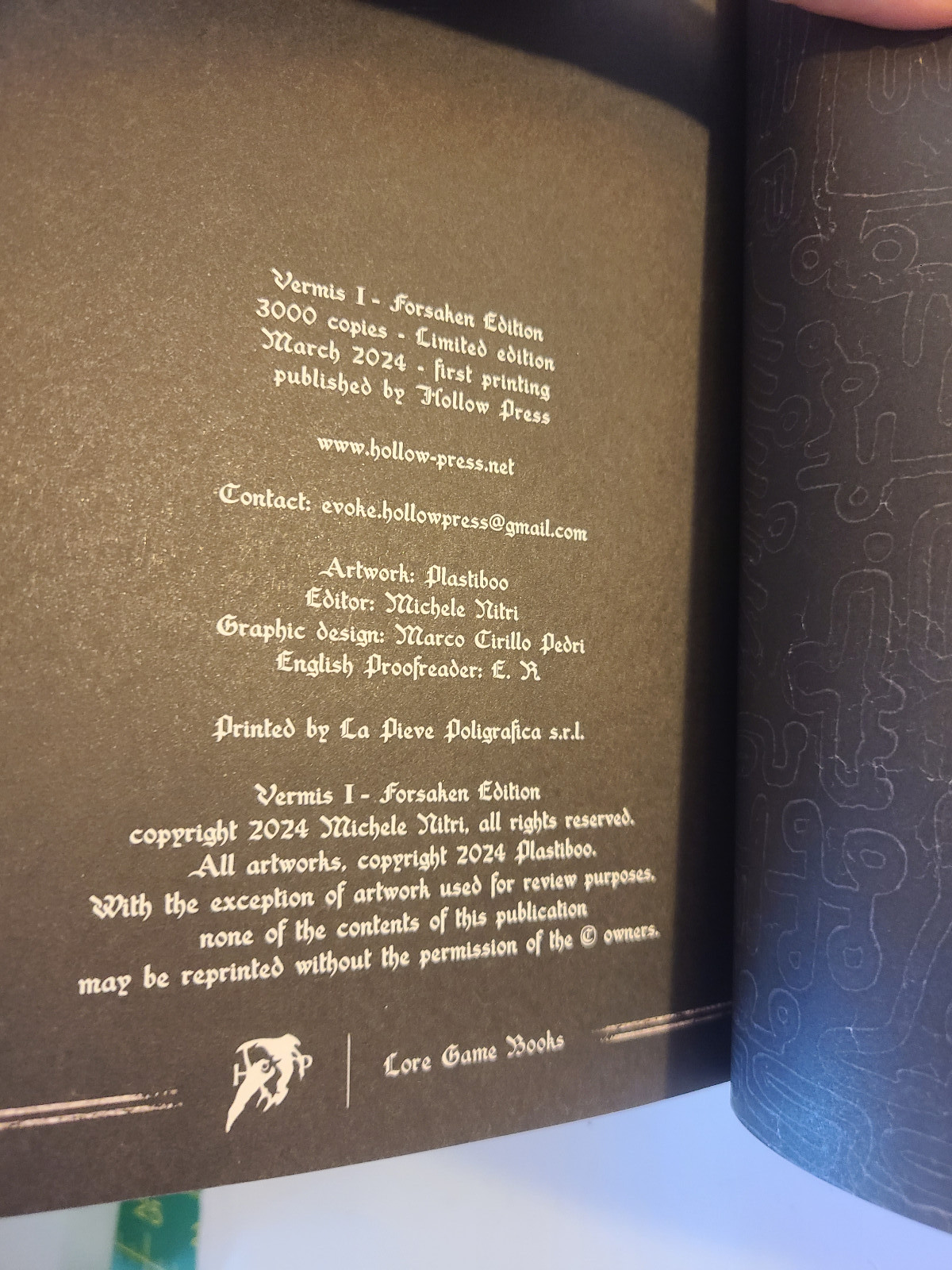 Out of Print Hollow Press Vermis 1 and 2 Hardcover Limited Forsaken edition
