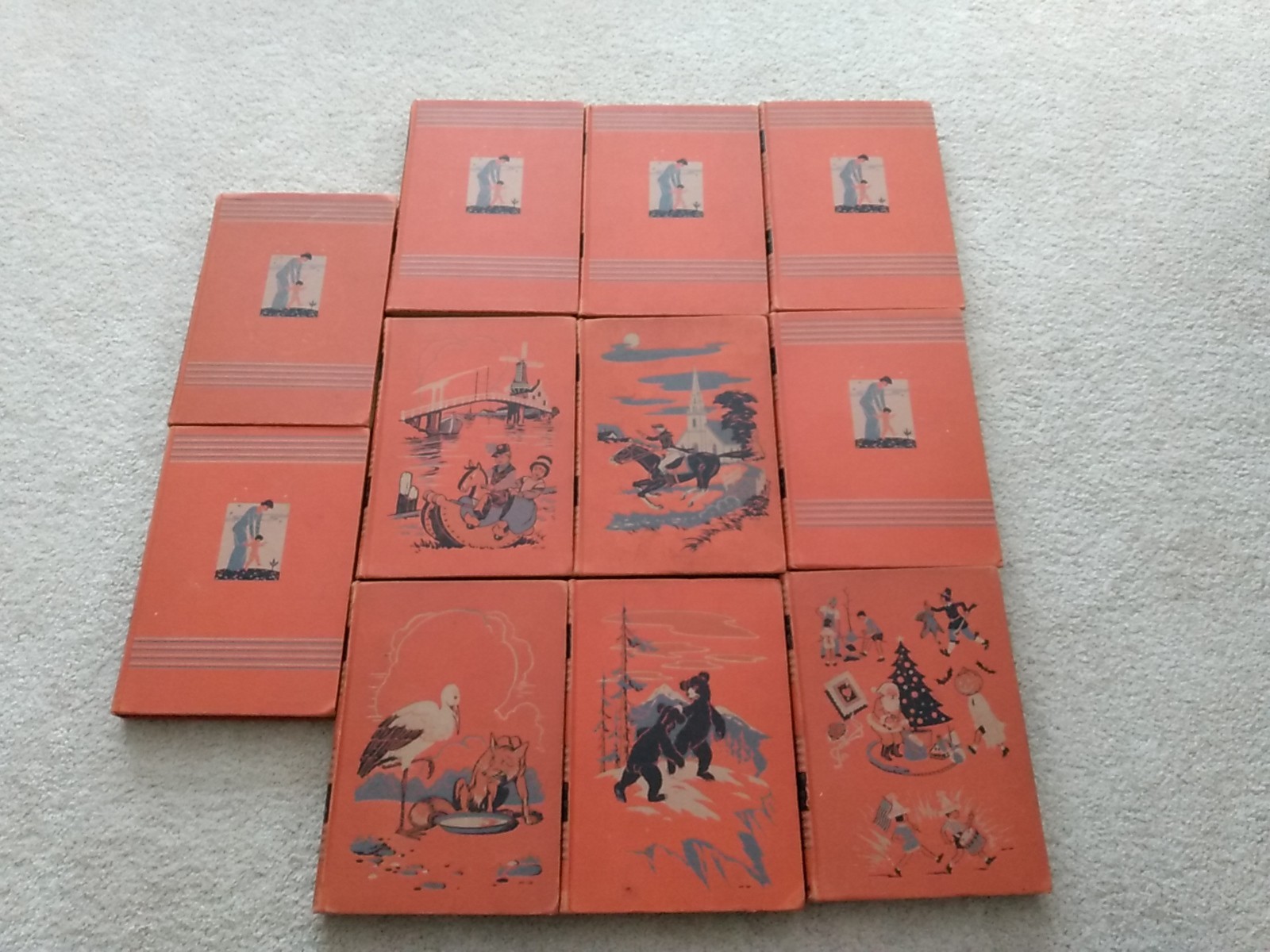 CHILDCRAFT 1954 Set of 11 Volumes Hardcover Books Set Vintage