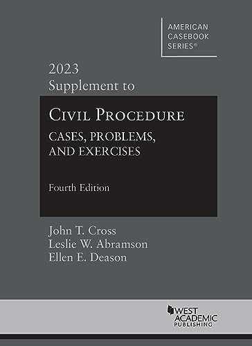 2023 Supplement to Civil – Paperback, by Cross John; Abramson – Very Good
