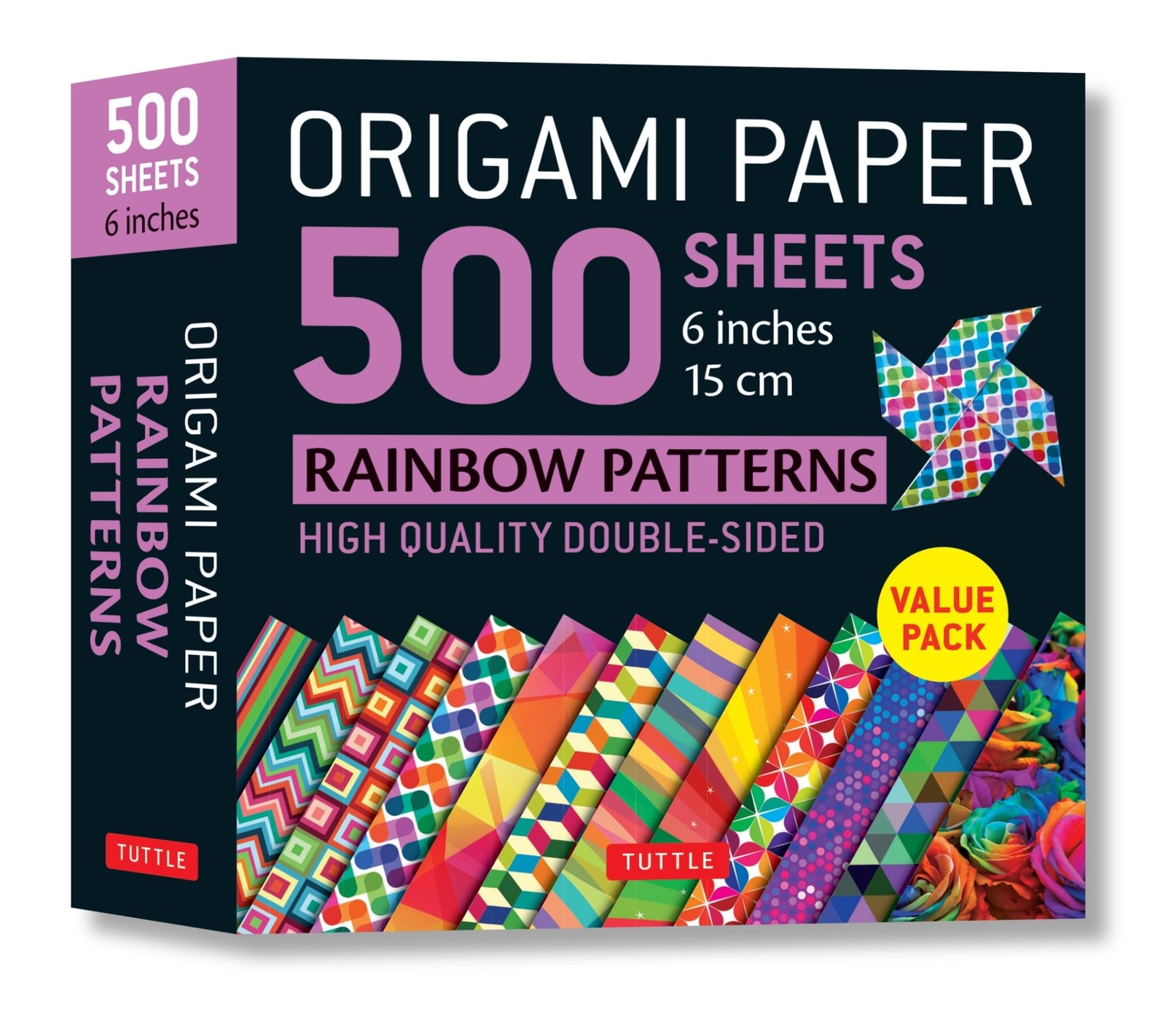 Origami Paper 500 sheets Rainbow Patterns 6″ (15 cm): Tuttle Origami Paper: D…