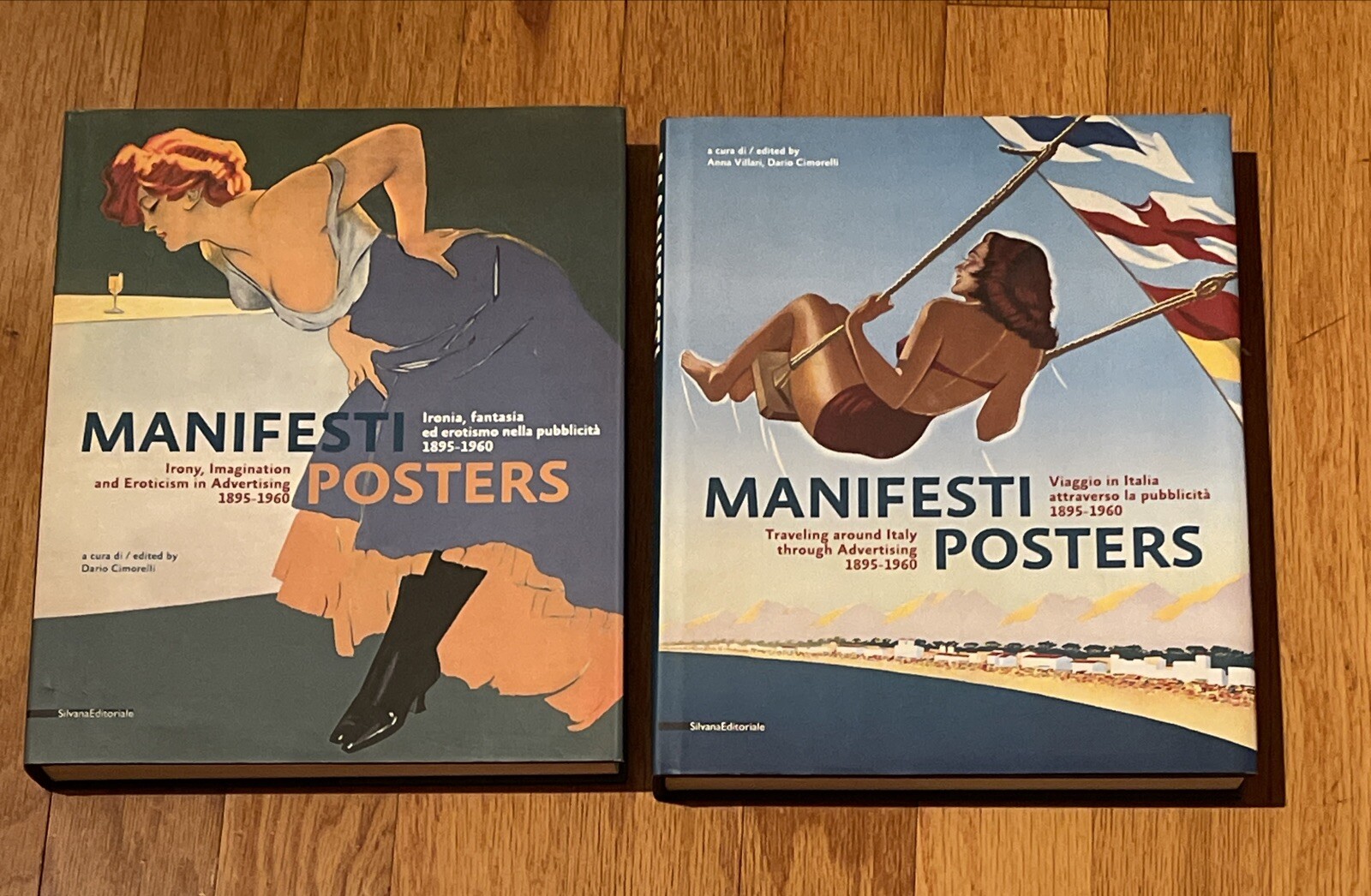 2 Manifesti Posters Books: Italy 1895-1960 Hardcover Vintage Art Book