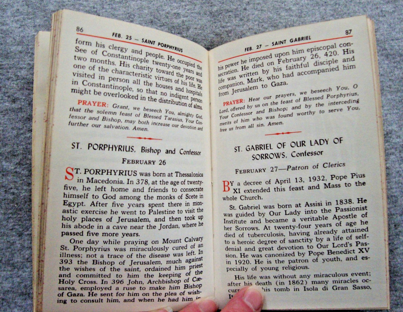 Lives of the Saints For Every Day of the Year H. Hoever 1961 Catholic Book Pub.