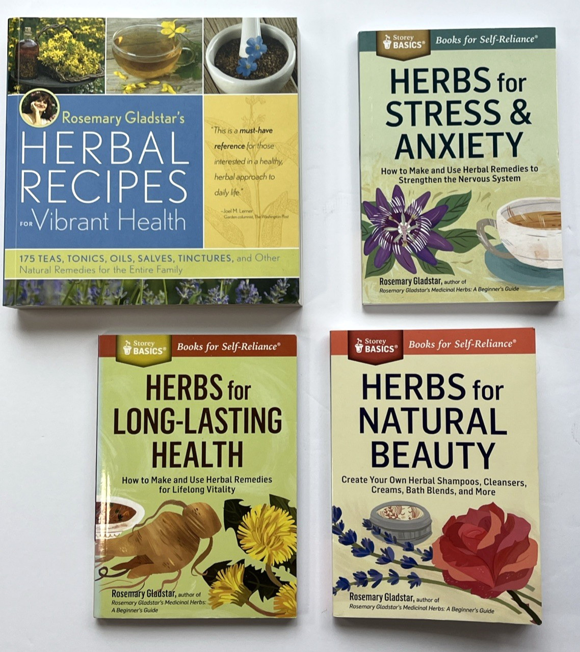Rosemary Gladstar Herbal Book Lot 4 Herbal Recipes Stress Health Beauty Anxiety