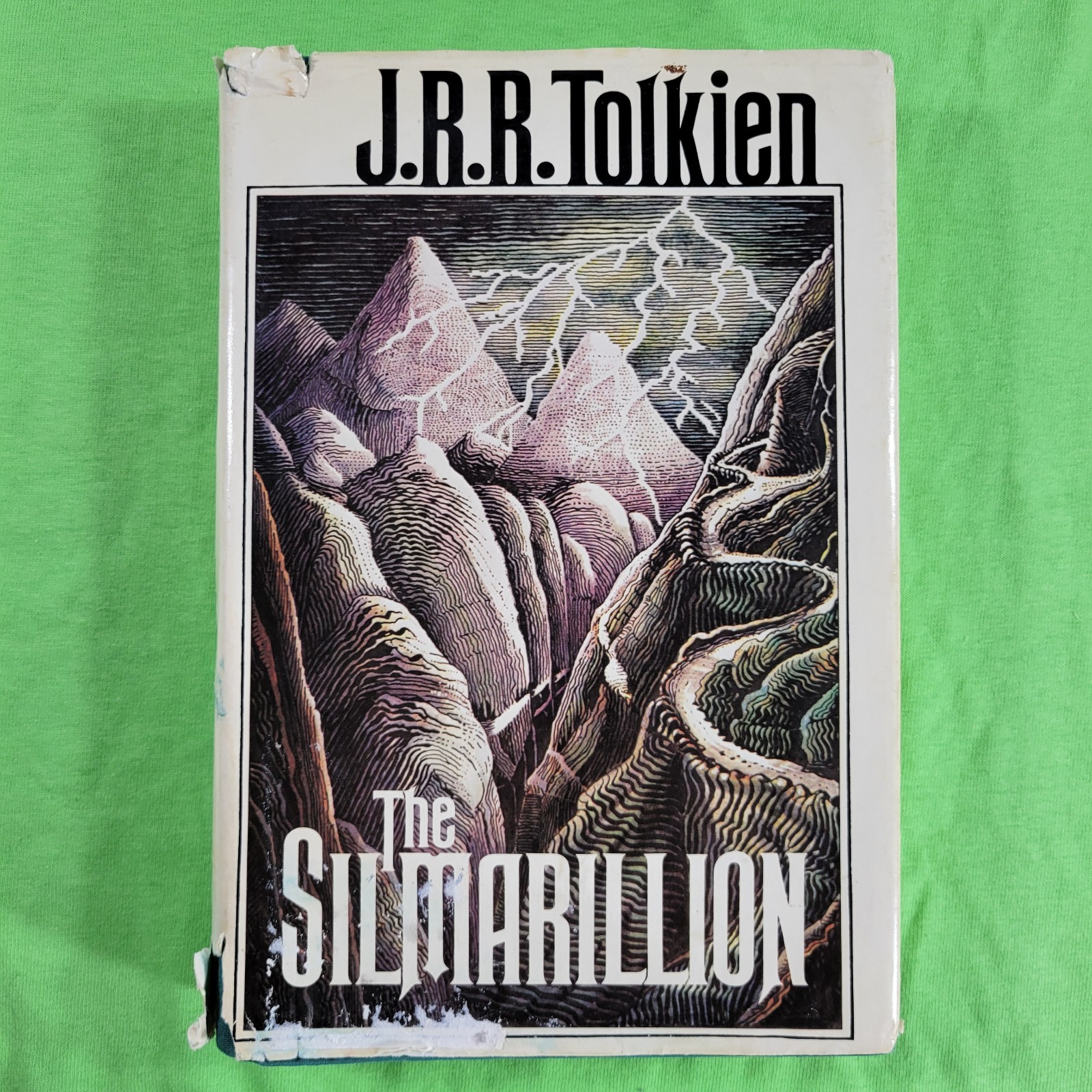 The Silmarillion JRR Tolkien 1977 HC Book First Printing 1st American Ed w/ Map