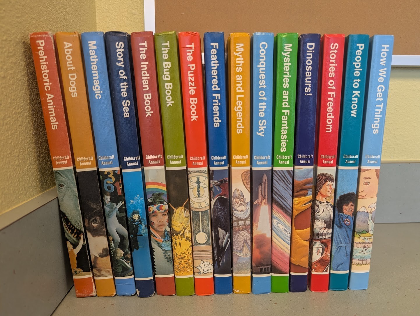 Childcraft Annual Book Set 1976 Thru 1990 (15 books in all)