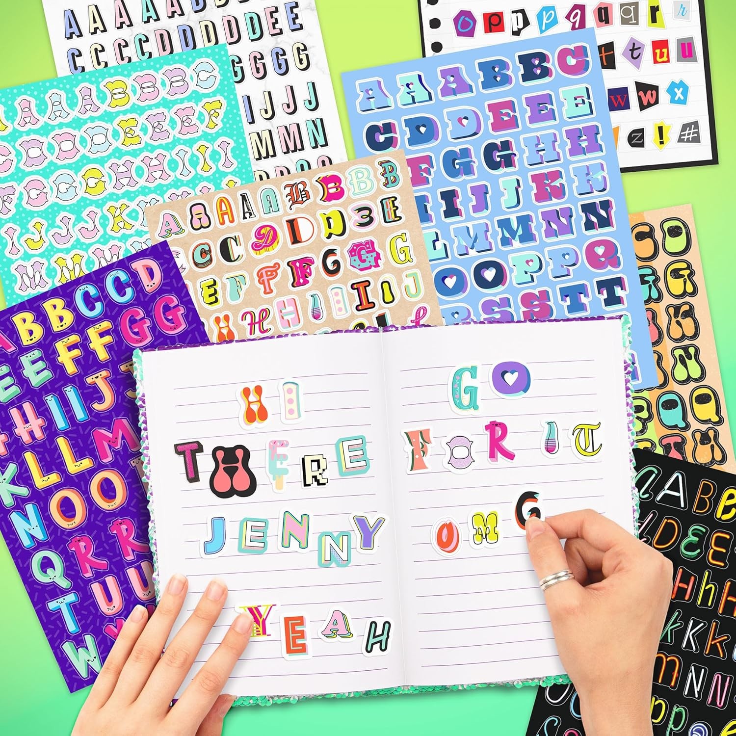 2000 Cute Sticker Book 40 Sheets Fun Stickers for Kids Teens Crafts Gifts Reward