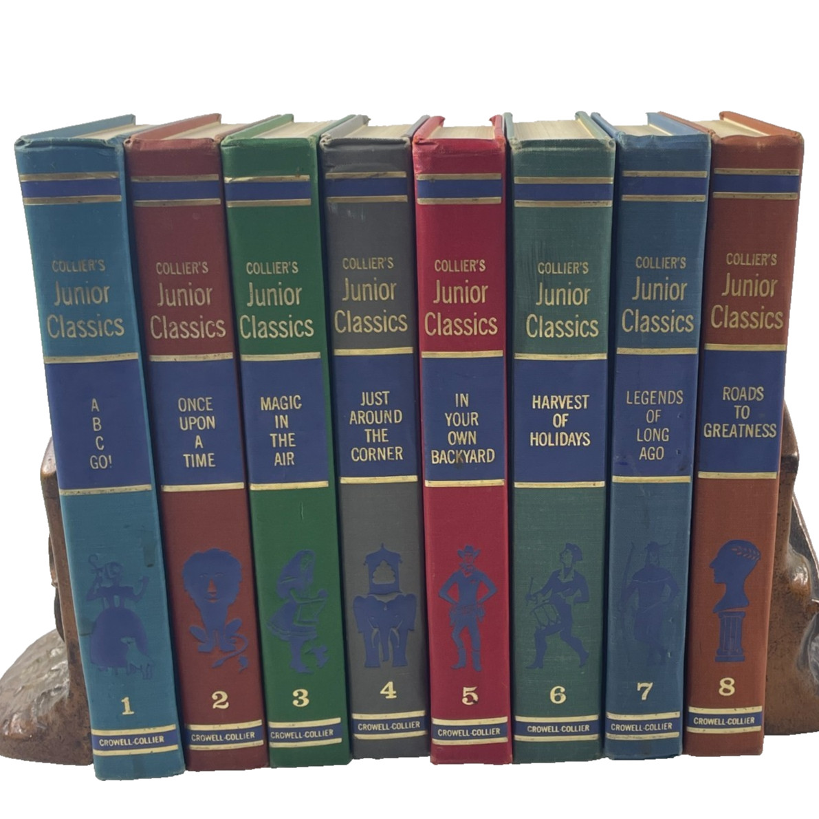 Collier’s Junior Classics Set by Martignoni – Crowell 1962 – 8 Volumes – VG