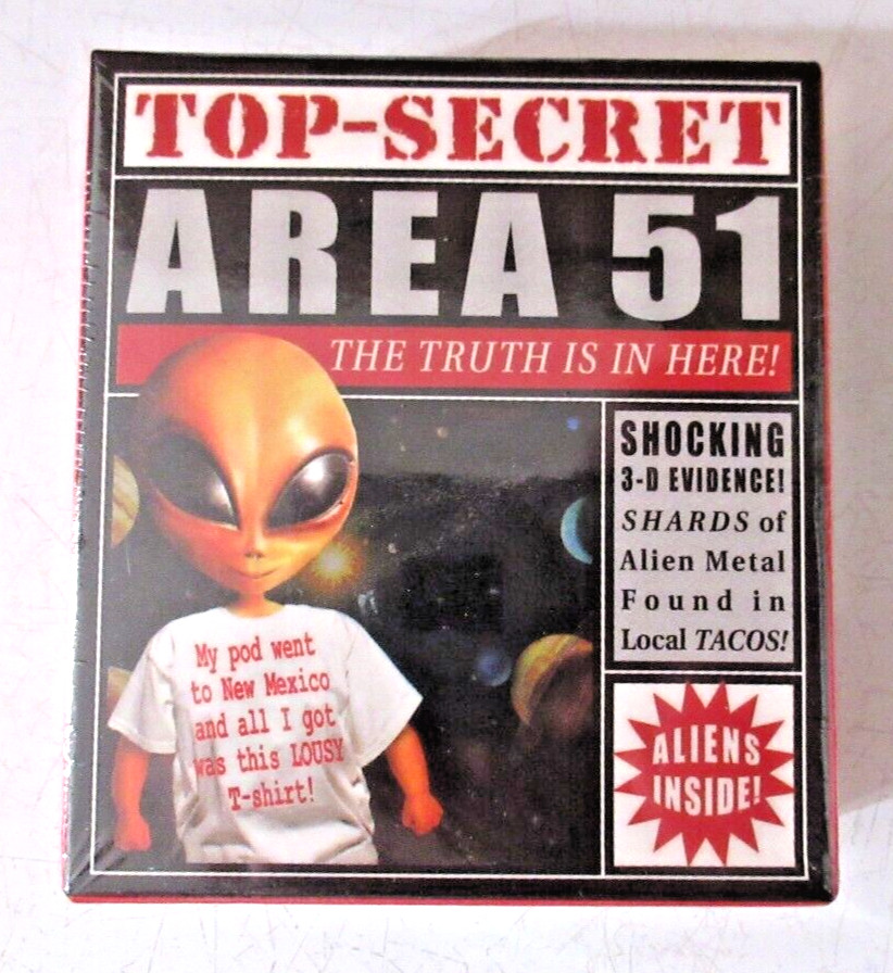 Area 51 TOP SECRET Novelty Alien Book Box, Top secret, Roswell