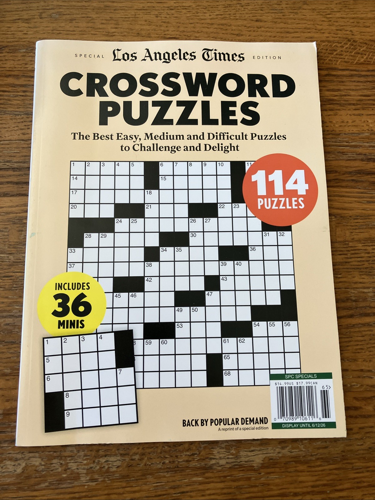 Crossword Puzzles by LA Times – 114 Puzzles With 36 Minis – Easy to Difficult