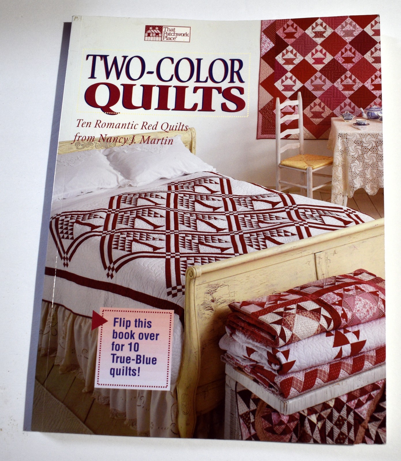 Two Color Quilts 2 books in 1 Red/Blue Martin Martingale 1998 BP VG+