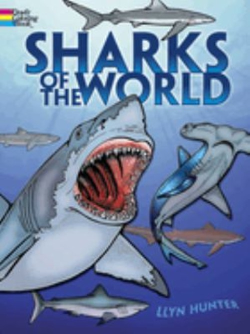 Sharks of the World Coloring Book Paperback Llyn Hunter