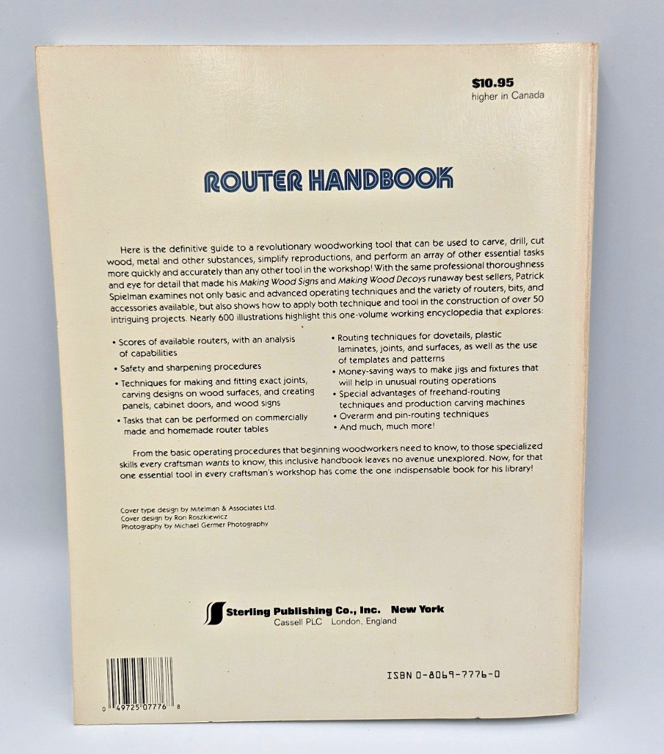 Router Handbook Patrick Spielman Woodworking Guide Routing Techniques Tools