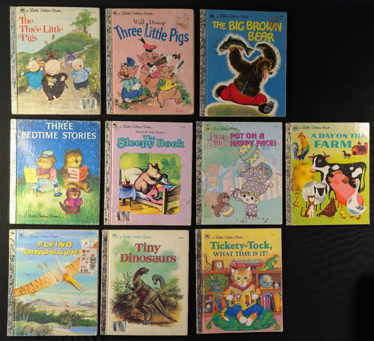 Lot Of 10 Little Golden Books – Nursery Rhymes – Animals – Farm – Vintage