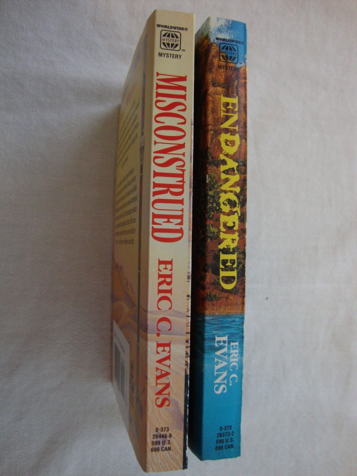 2 new ERIC C. EVANS pb books SAM McKALL fiction MURDER MYSTERY paperbacks RARE
