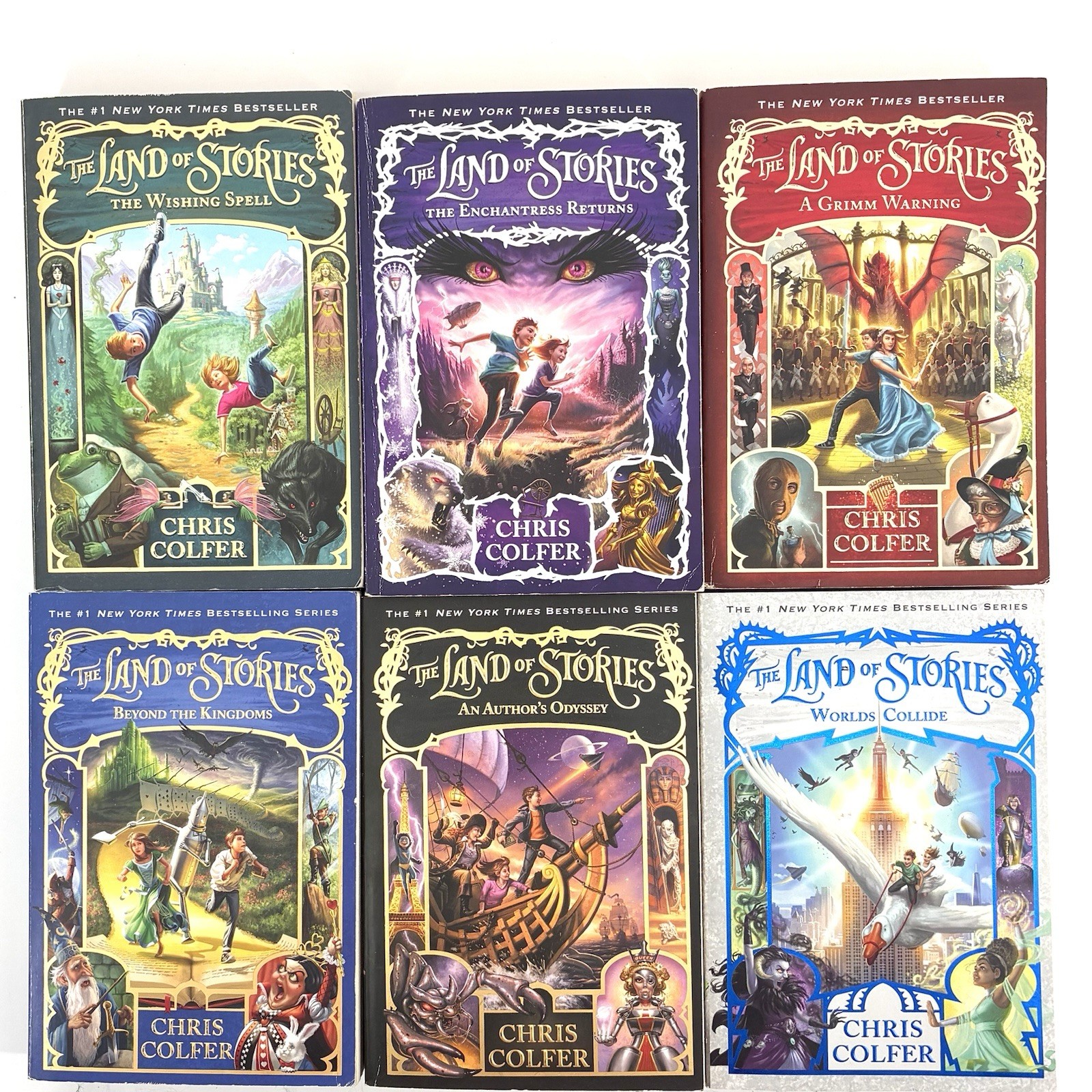 Land of Stories Complete Series Books 1-6 Paperback Lot Chris Colfer LB