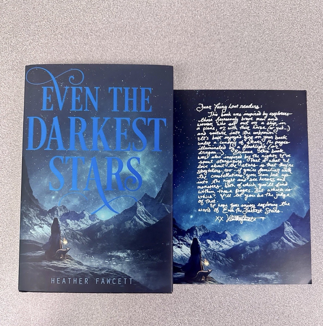 Signed First Edition- Even The Darkest Stars- Fairyloot Note