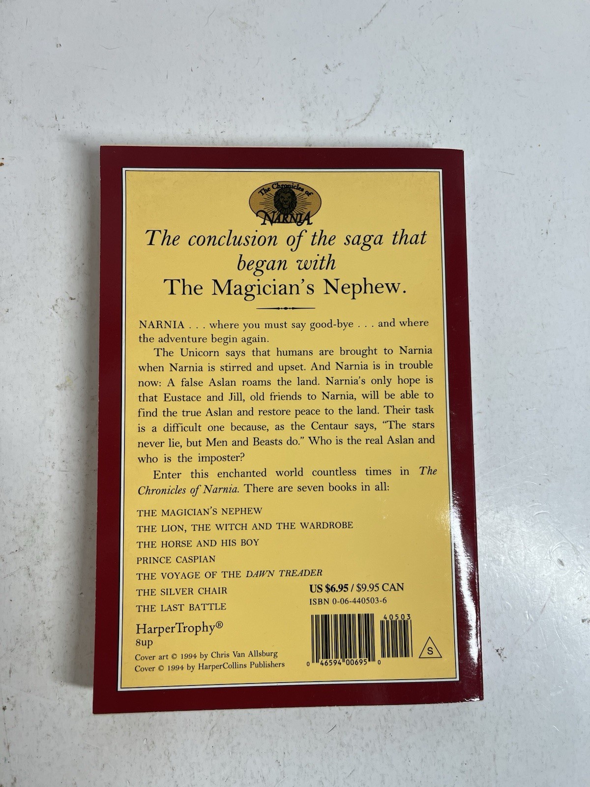 The Chronicles of Narnia – C.S. Lewis – 7 Book Paperback Set, 1994 Complete