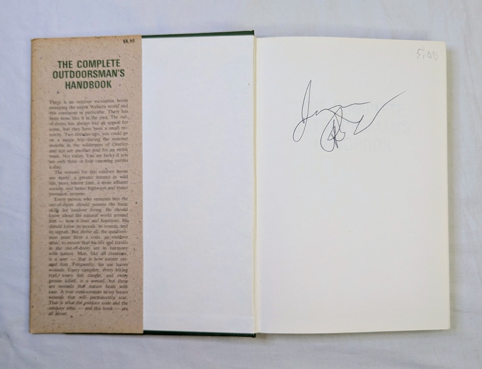 SIGNED The Complete Outdoorsman’s Handbook Jerome Knap 1974 Hardcover Survival