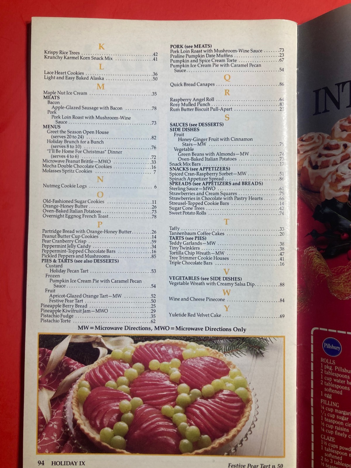 PILLSBURY HOLIDAY BAKING RECIPES COOKBOOK 96 PAGES 2000 COOKIES SPRITZ CHRISTMAS