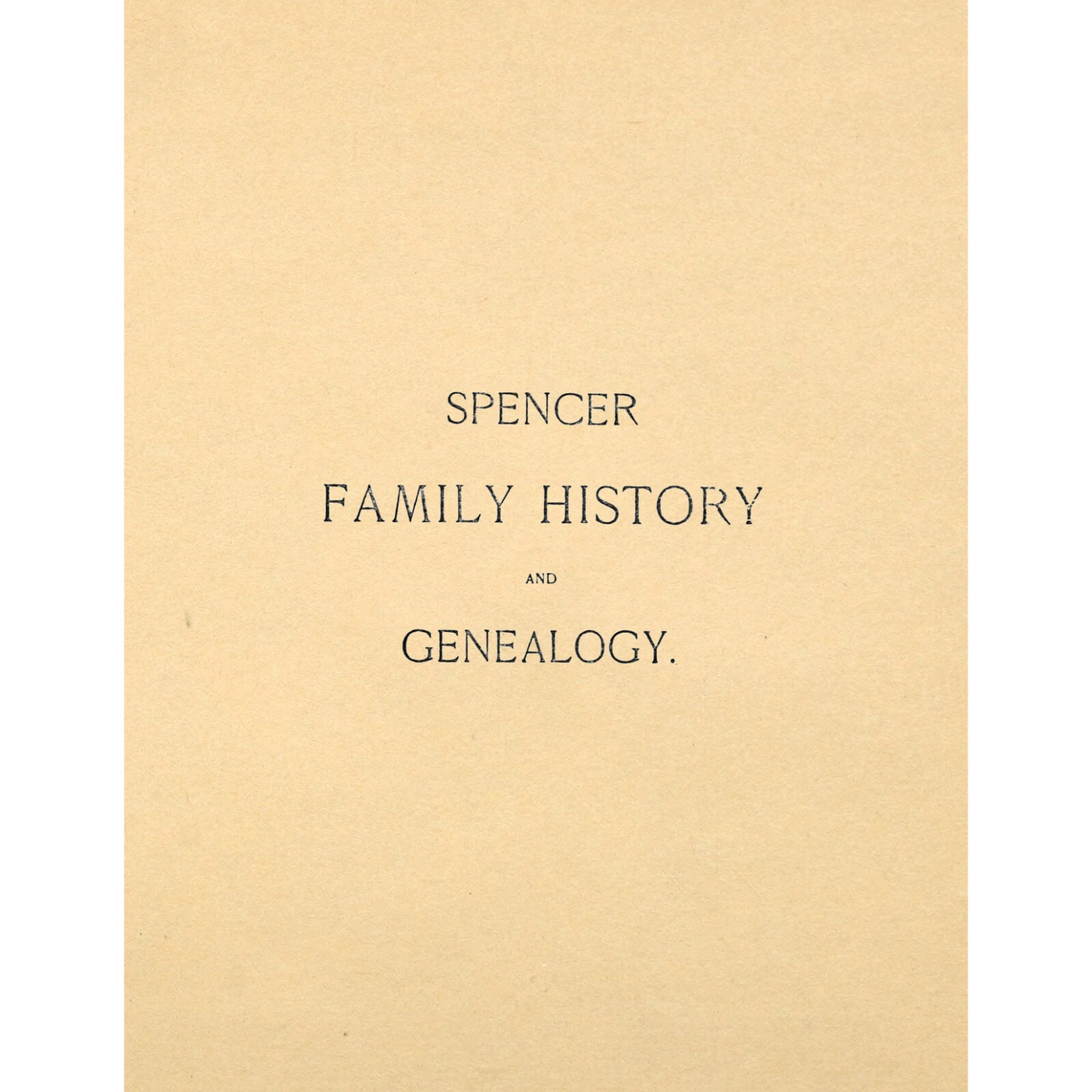Spencer family history and genealogy