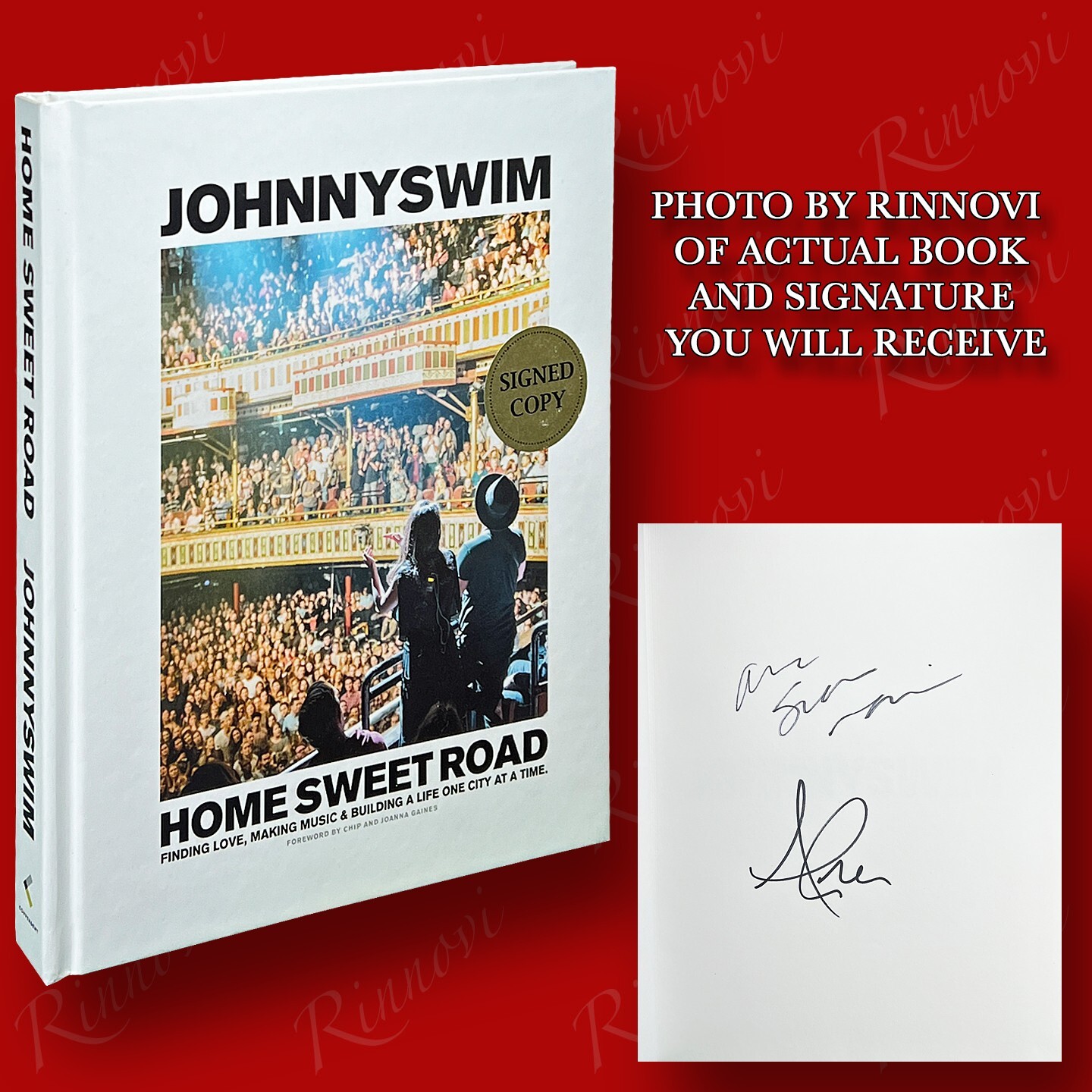 Johnnyswim Home Sweet Road SIGNED Abner & Amanda Sudano Ramirez (2021,HC,1st)
