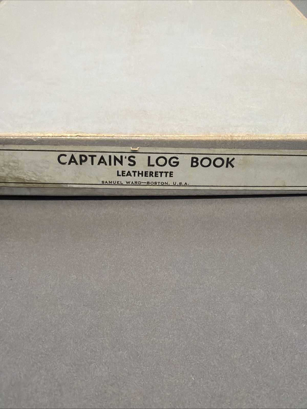 Vtg Yacht Log Book Boating Captains Log Guest Book Leatherette Samuel Ward Bt28