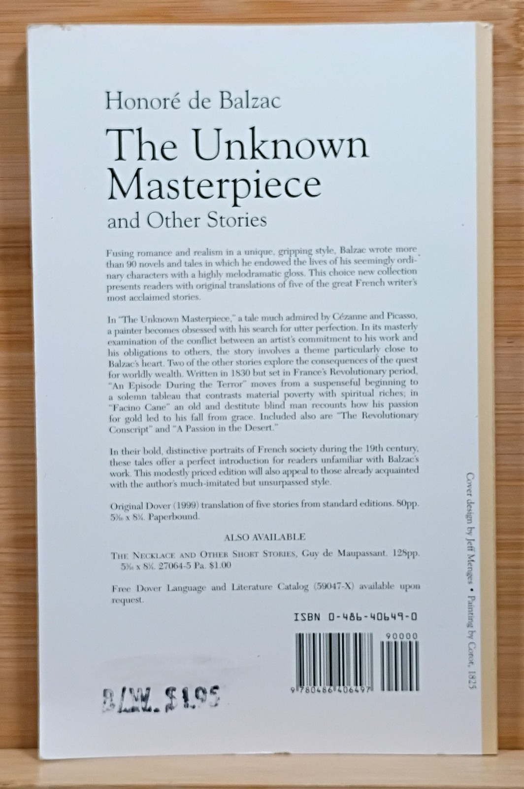 Unknown Masterpiece and Other Stories by Honore de Balzac (2011, Trade…