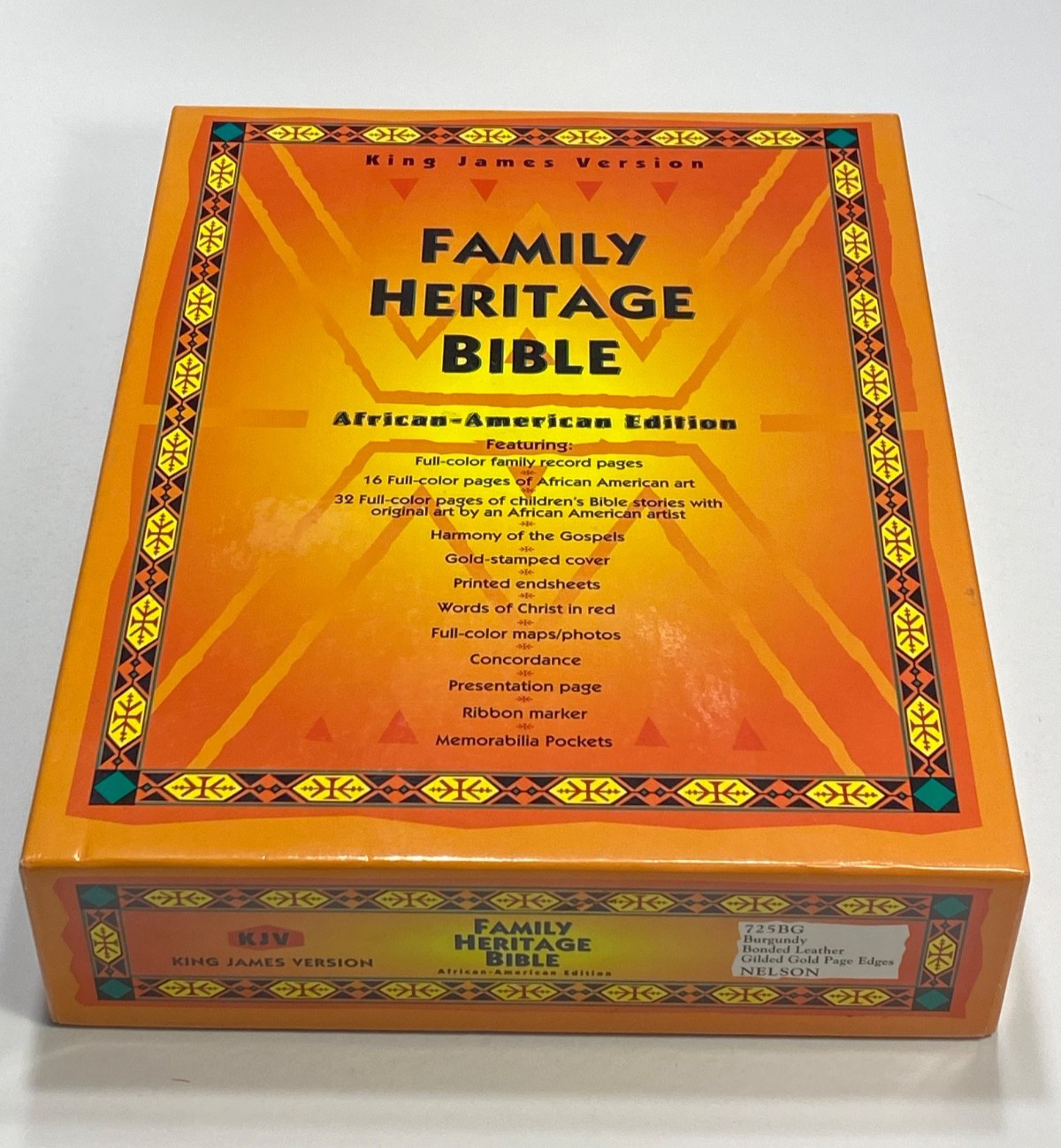 FAMILY HERITAGE BIBLE – AFRICAN AMERICAN EDITION KJV 725BG w/ Box Gold Edges
