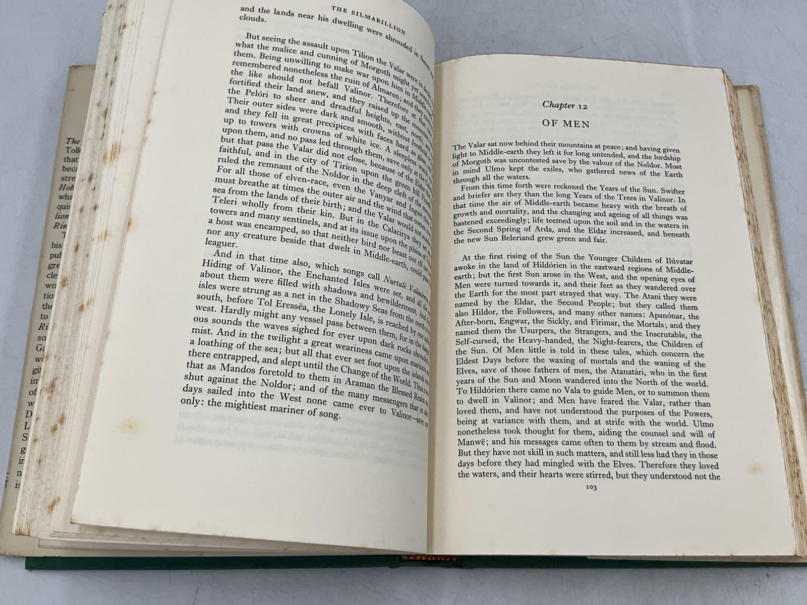 THE SILMARILLION John Ronald Reuel Tolkien 1977, 1sr Ed.1st Print. Map included