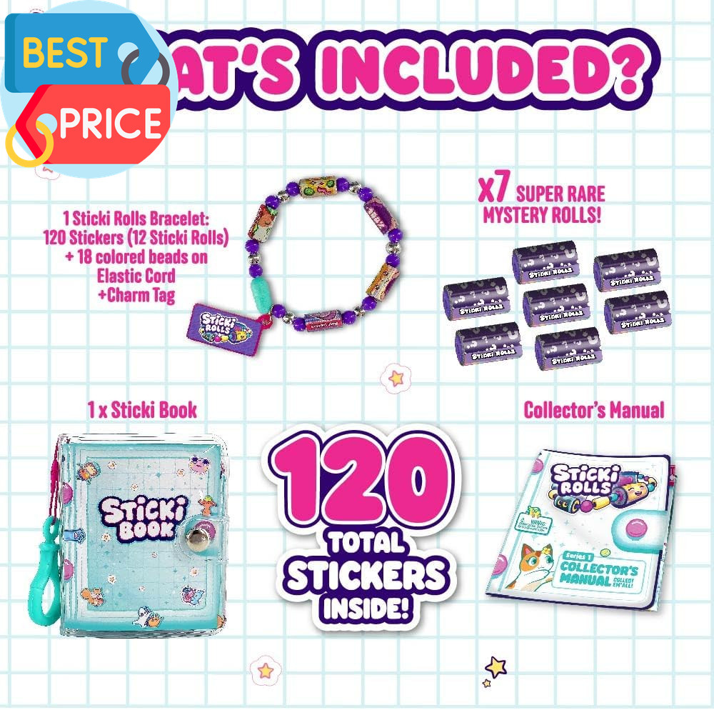 STICKI Rolls Sticki Book – Wearable & Shareable Sticker Bracelet + Collection St