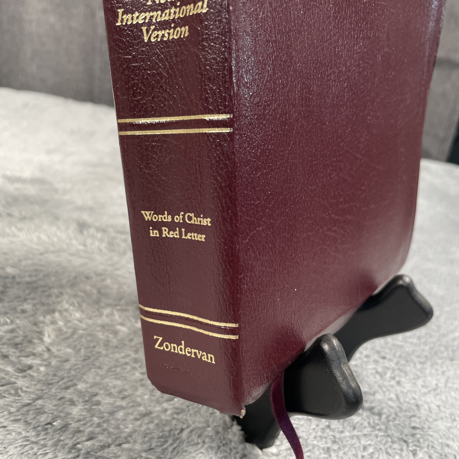 NIV Study Bible 10th Anniv. Edition New International Ver Burgundy Leather 1995