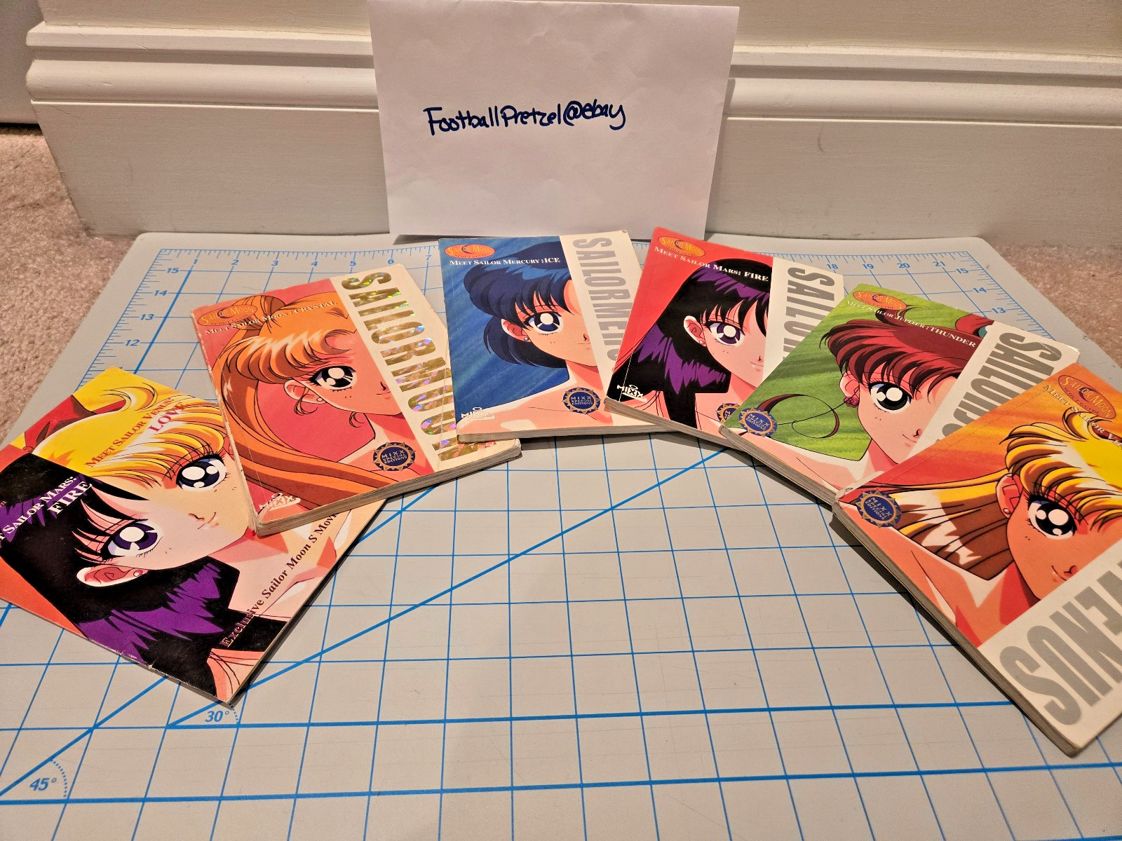 6 book Set Meet Sailor Moon Scout Guides Mars Mercury Jupiter Venus Mixx Rare