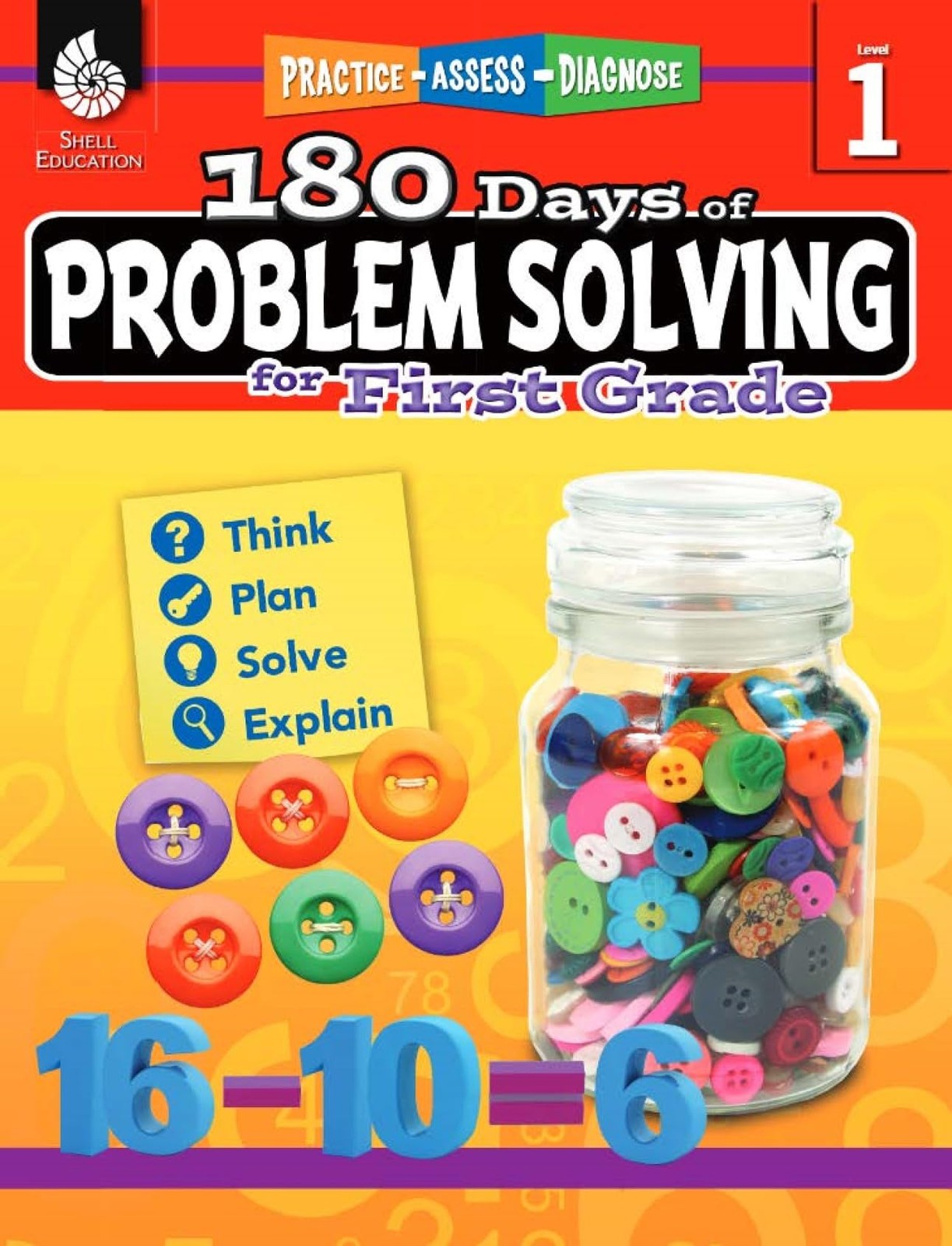 Shell Education 180 Days of Problem Solving for First Grade