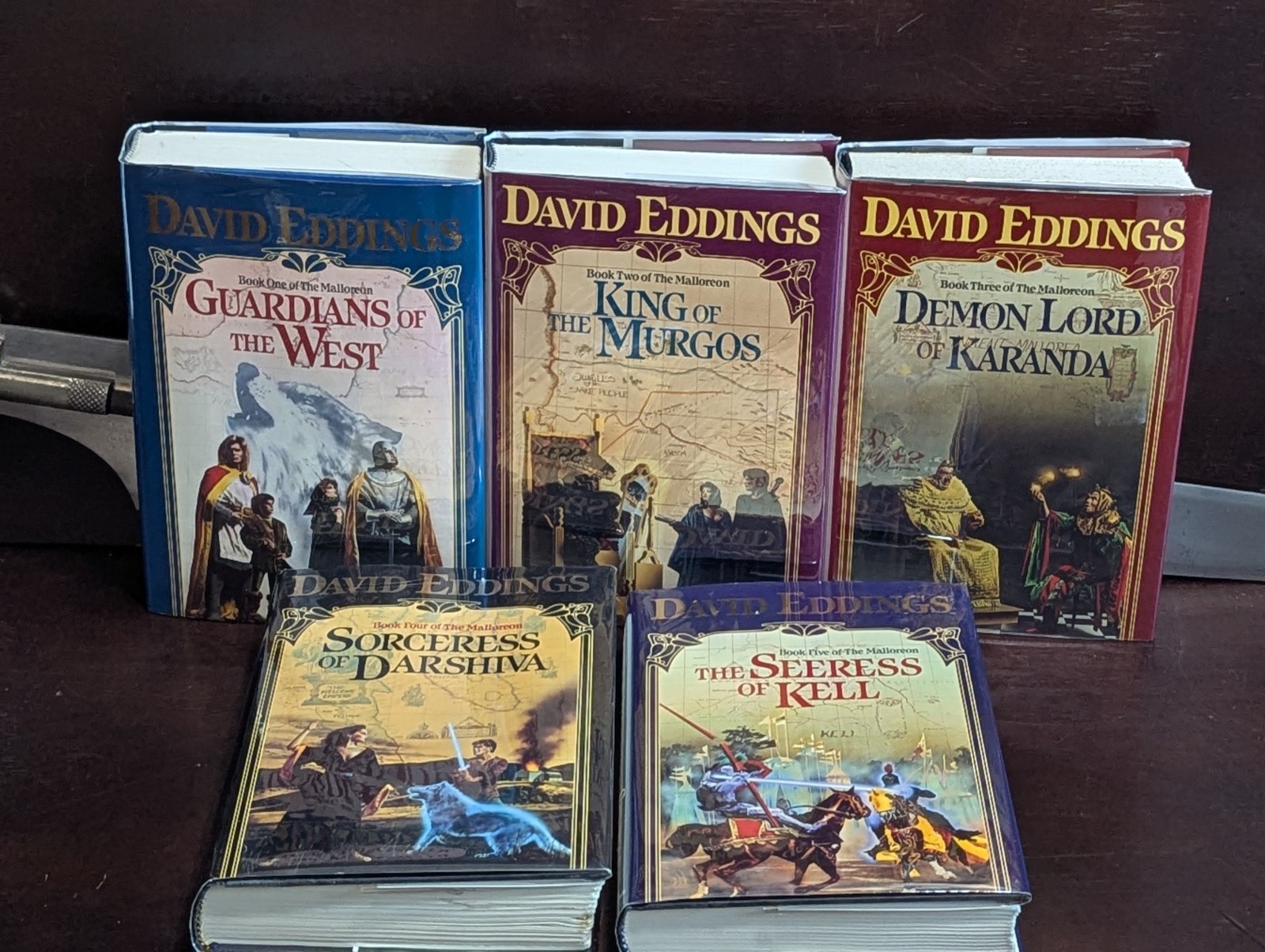 David Eddings The Malloreon 5-Book Complete Series HC Set Reader Lot Mylar
