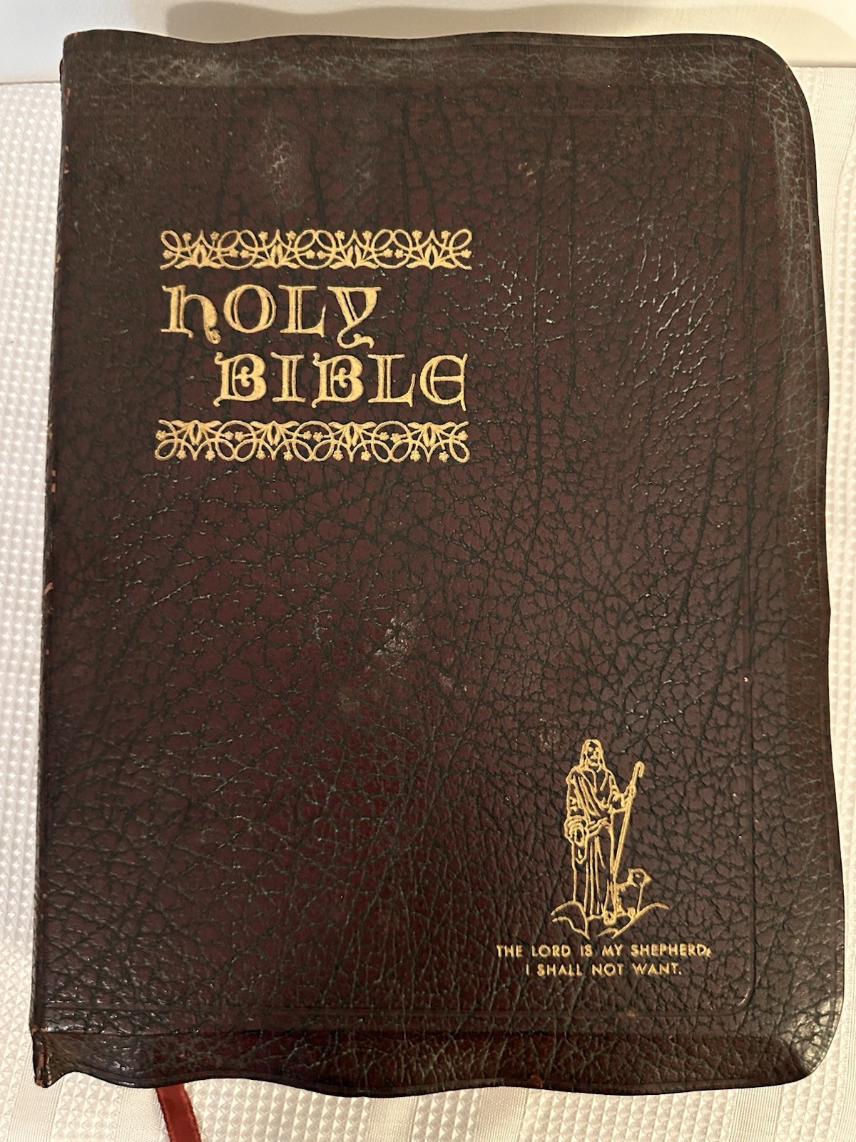 Vintage 1946 Good Leader Holy Bible John A. Dickson Burgundy Flexible Cover KJV