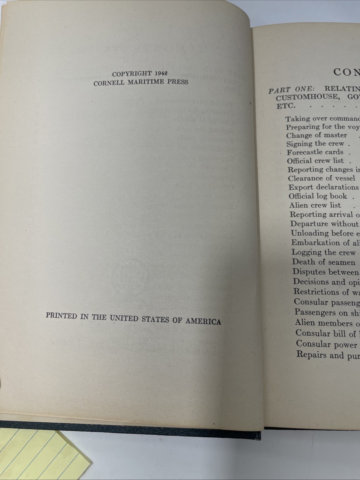 Ship’s Business By Captain Myron McFarland Copyright 1942 Hardcover Dust Cover