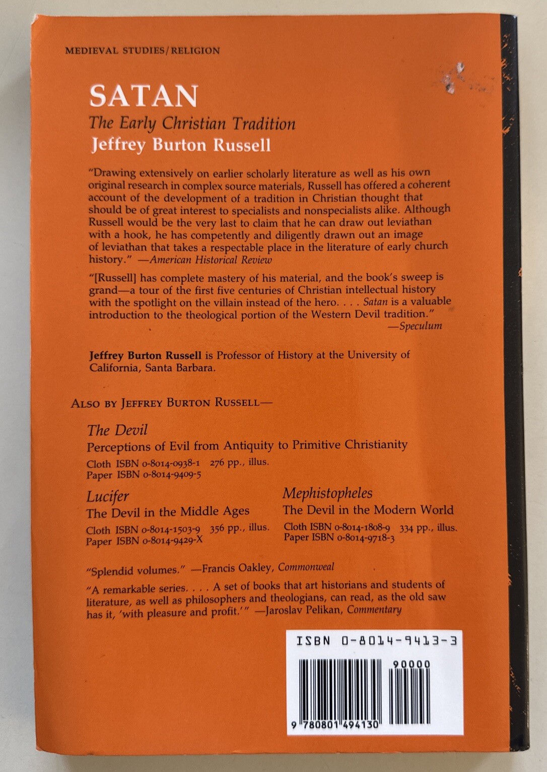 Satan: The Early Christian Tradition by Jeffrey Burton Russell Paperback 3rd Ed
