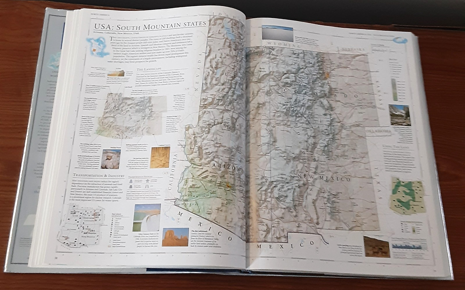 DK World Atlas HC 1997 vintage LARGE BOOK w/ 8 large fold out maps cartographic