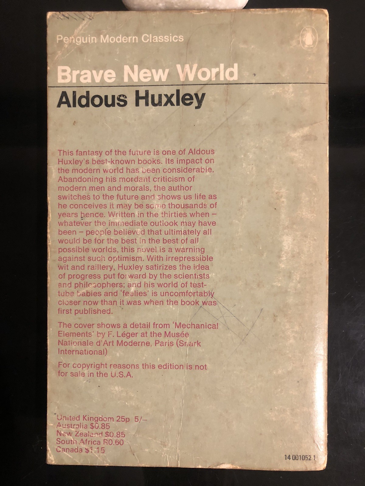 Aldous Huxley Brave New World Penguin Modern Cl. UK 1971 Reprint Acceptable