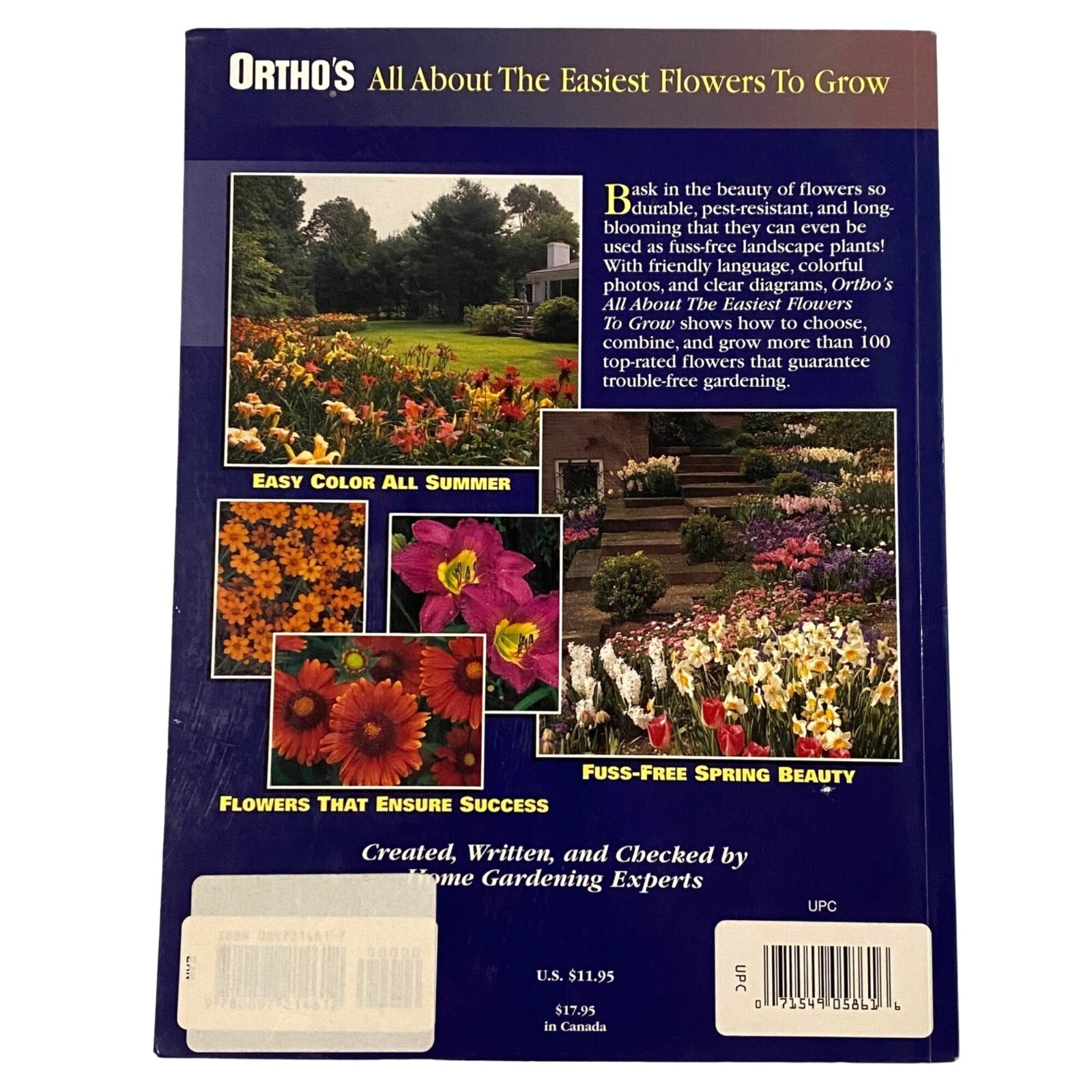 Flower Gardening Book Lot of 4 Roses African Violets Annuals Bulbs Houseplants