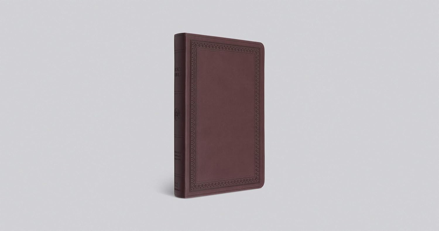 Large Print Value Thinline Bible (Trutone, Mahogany, Border Design)