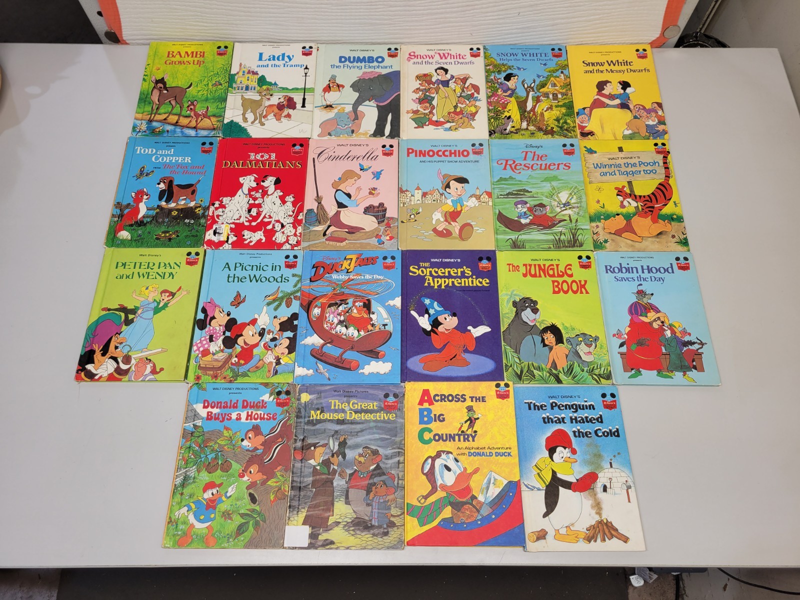 Vintage Lot Of 22 Walt Disney’s Wonderful World Of Reading Hardcover Books