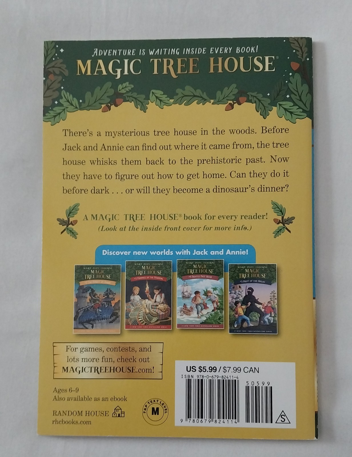 Dinosaurs Before Dark by Mary Pope Osborne (1992, Digest Paperback) Ages 6~9