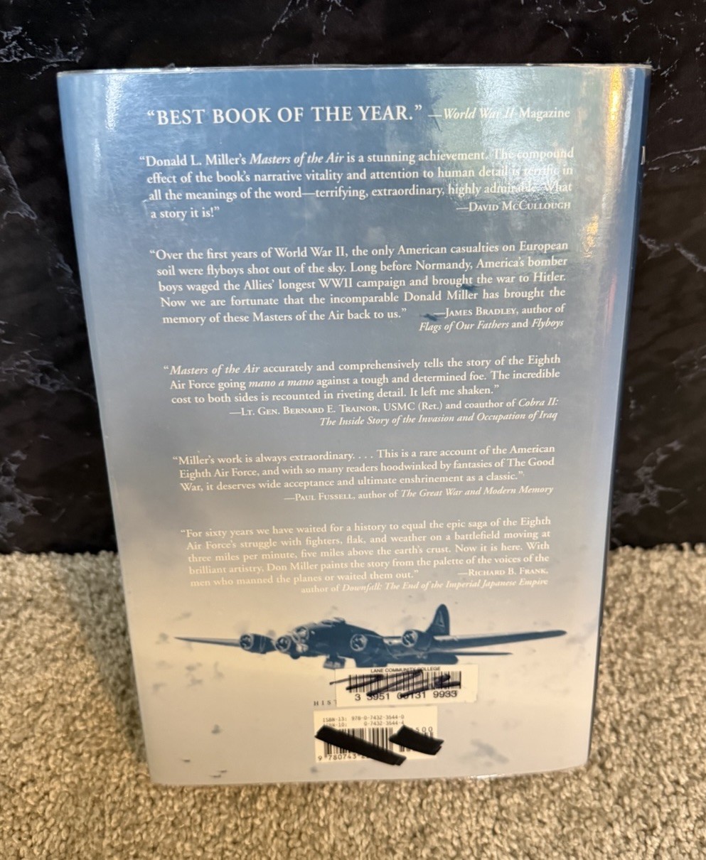 Masters of the Air: America’s Bomber Boys by Donald Miller 1st Edition, HC DJ
